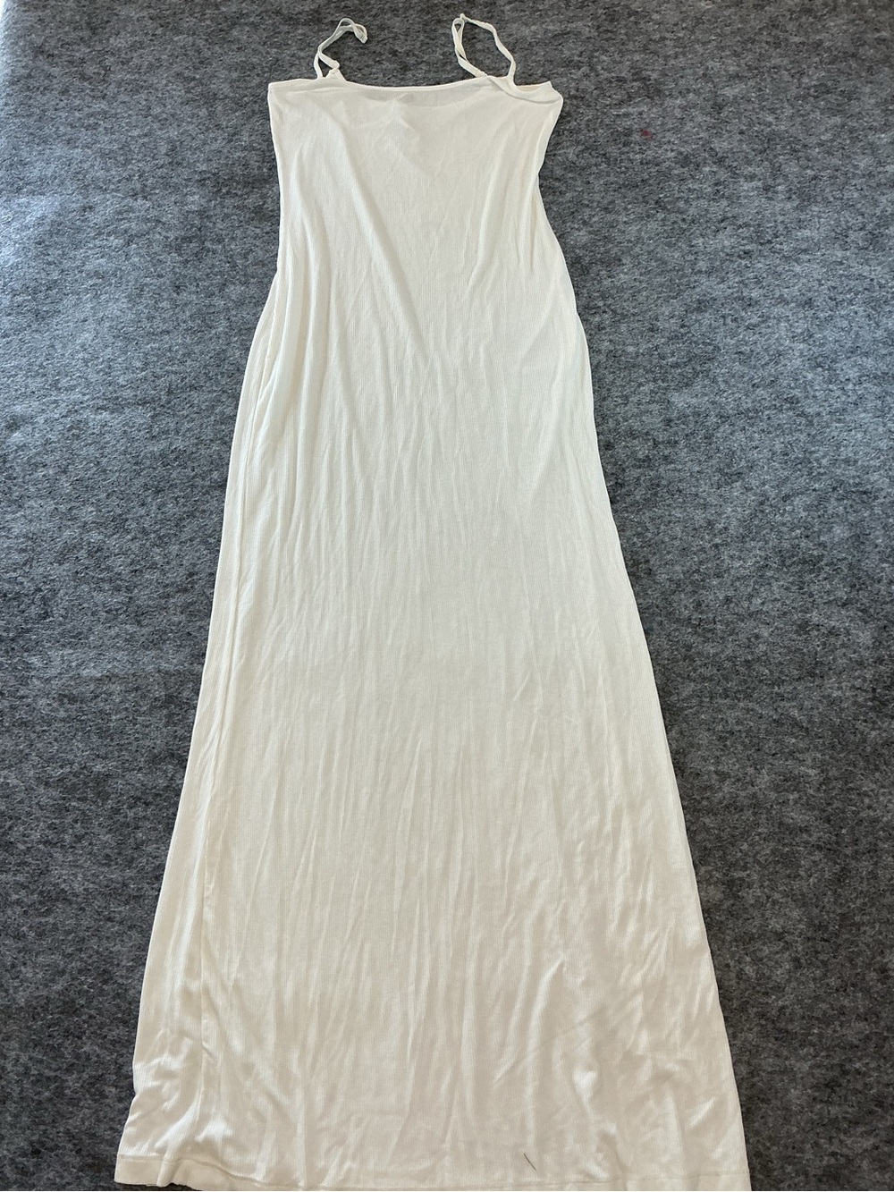 SKIMS Women's White Slip Maxi Dress - Minimal Spaghetti Strap Size XL